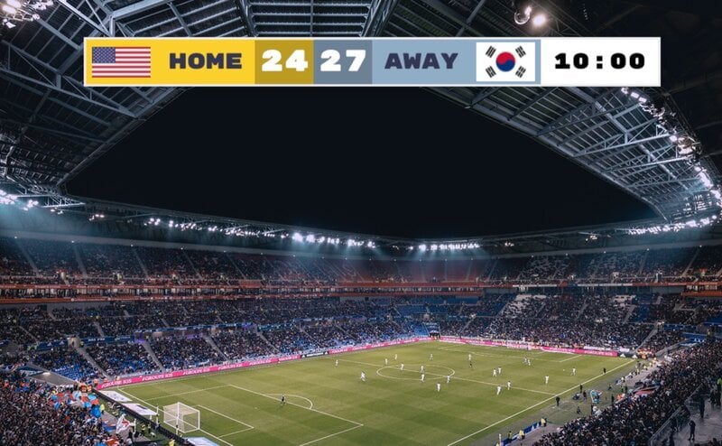 Feature screenshot: Online scoreboard overlay integrated with OBS for live sports streaming