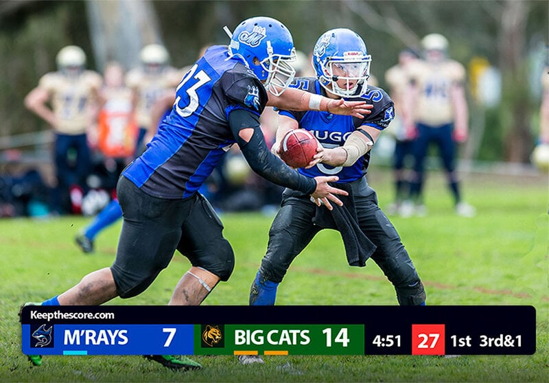 Football scoreboard streaming overlay